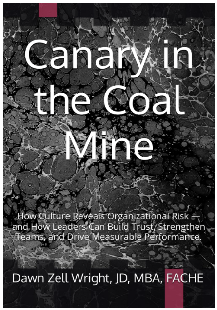 Canary in the Coal Mine by Dawn Zell Wright, JD, MBA, FACHE. Original book cover.